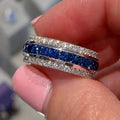 Business Style Micro Pave Zircon Band Ring, Designer Women's Statement Finger Jewelry view 1