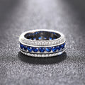 Business Style Micro Pave Zircon Band Ring, Designer Women's Statement Finger Jewelry view 2