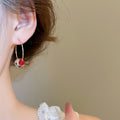 Fresh Style Resin Hoop Earrings With Colorful Round Ball Pendant Geometric Design For Women view 3