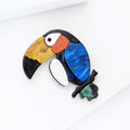 Acrylic Woodpecker Brooch Pin For Suits Coats And Apparel view 3