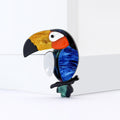 Acrylic Woodpecker Brooch Pin For Suits Coats And Apparel view 2