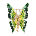 Alloy Enamel Butterfly Fairy Brooch With Rhinestones For Sweaters view 1