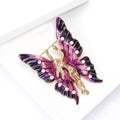 Alloy Enamel Butterfly Fairy Brooch With Rhinestones For Sweaters view 4