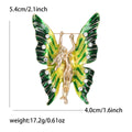 Alloy Enamel Butterfly Fairy Brooch With Rhinestones For Sweaters view 5