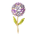 Alloy Rhinestone Hydrangea Brooch For Classic Clothing Decoration view 5