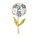 Alloy Rhinestone Hydrangea Brooch For Classic Clothing Decoration view 1