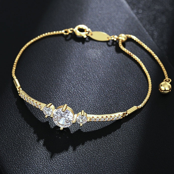 New Box Chain Adjustable Stretch Bracelet, Delicate Personalized Fashion Lady Hand Jewelry