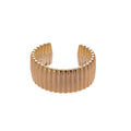 Metal Open Bangle With Smooth Shell Texture, European American Minimalist Fashion Jewelry For Women view 5