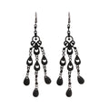 Rhinestone Teardrop Hollow Crystal Pendant Drop Earrings, Court Style Light Luxury Ear Hooks view 5