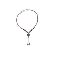 New Chinese Style Ceramic Heart Pendant Necklace For Women Ethnic Retro Woven Collarbone Jewelry view 5