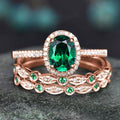 New Electroplated Metal Three Piece Ring Set Oval Geometric Luxury Fashion Band Rings view 7