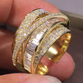 Multi Layer Line Ring For Women With Zircon, Fashion Light Luxury Single Jewelry view 2