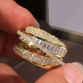 Multi Layer Line Ring For Women With Zircon, Fashion Light Luxury Single Jewelry view 1
