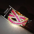 Exotic European American Irregular Gold Edge Women's Ring Niche Designer Luxury Style Jewelry view 4