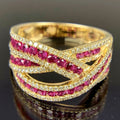 Exotic European American Irregular Gold Edge Women's Ring Niche Designer Luxury Style Jewelry view 2