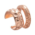 Alloy Wrinkled Double Layer Round Geometric Clip-on Earrings, Minimalist European Ear Cuffs view 5