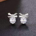Korean Japanese Style Princess Bow Stud Earrings For Women Elegant Dress Matching Ear Jewelry view 5