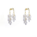 Elegant French Shell Petal Tassel Alloy Two Way Drop Stud Earrings For Women Luxury Niche Earrings view 5