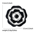 Acrylic Hollow Flower Brooch Pin For Elegant Coat Suit Decoration view 4