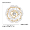 Acrylic Hollow Flower Brooch Pin For Elegant Coat Suit Decoration view 5