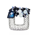 Hollow Alloy Rhinestone Square Brooch For Classic Fashion Accessories view 1