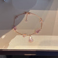 Copper Zircon Hollow Shell Gourd Pendant Bangle, New Chinese Light Luxury Geometric Jewelry view 2