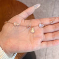 Copper Zircon Hollow Shell Gourd Pendant Bangle, New Chinese Light Luxury Geometric Jewelry view 3