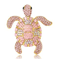 Alloy Rhinestone Turtle Brooch Pin For Animal Clothing Accessories – Gun Black Green view 5