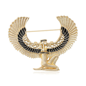 Alloy Angel Wing Egyptian Goddess Brooch Pin For Suits And Coats