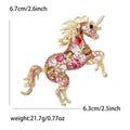 Alloy Rhinestone Unicorn Brooch Pin For Clothing And Anti Exposure view 6