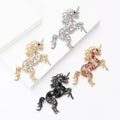 Alloy Rhinestone Unicorn Brooch Pin For Clothing And Anti Exposure view 2