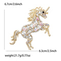 Alloy Rhinestone Unicorn Brooch Pin For Clothing And Anti Exposure view 5