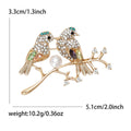 Alloy Enamel Two Birds Branch Brooch For Versatile Lapel Decoration view 5