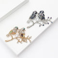 Alloy Enamel Two Birds Branch Brooch For Versatile Lapel Decoration view 3