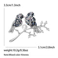 Alloy Enamel Two Birds Branch Brooch For Versatile Lapel Decoration view 6