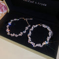 Sparkling Zircon Faux Pearl Butterfly Irregular Geometric Light Luxury Bangle For Women view 3