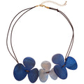 Vintage Beach Vacation Acrylic Three Leaf Flower Pendant Clavicle Necklace For Women view 5