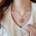 Stainless Steel Shell Starfish Faux Pearl Blue Porcelain Pendant Choker Necklace view 2
