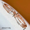 Elegant Women's Earrings With Micro Paved Zircon, Daily Wear Niche Delicate Fashion Jewelry view 4