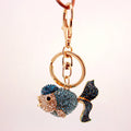 Rhinestone Goldfish Metal Keychain With Split Ring And Lobster Clasp view 9