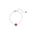 Copper Zircon Heart Cat Pendant Bangle Minimalist Light Luxury Commuter Bracelet view 5