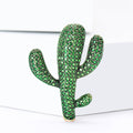Alloy Enamel Cactus Brooch Pin For Unisex Clothing Accessories view 2