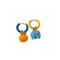 Fresh Style Copper Enamel Auspicious Elephant Pumpkin Round Pendant Drop Earrings view 5