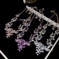 Light Luxury Alloy Rhinestone Leaf Flower Pendant Necklace For Women view 3