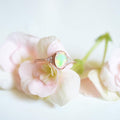 Rose-Gold-Tone Opalescent Marquise Two-Piece Ring Set view 3