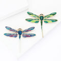 Alloy Enamel Rhinestone Dragonfly Brooch For Women's Apparel Decoration view 3