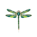 Alloy Enamel Rhinestone Dragonfly Brooch For Women's Apparel Decoration view 2