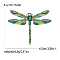 Alloy Enamel Rhinestone Dragonfly Brooch For Women's Apparel Decoration view 5