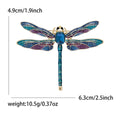 Alloy Enamel Rhinestone Dragonfly Brooch For Women's Apparel Decoration view 6