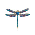 Alloy Enamel Rhinestone Dragonfly Brooch For Women's Apparel Decoration view 1